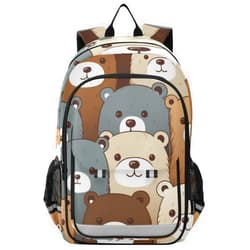Bolaz Cartoon Bear Laptop Backpack for Boys Girls, Bookbag Travel Bag Casual Daypack School Backpack for Students