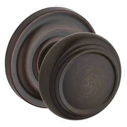 Baldwin PV.TRA.TRR Traditional Privacy Knobset with Traditional Round Rose, Venetian Bronze