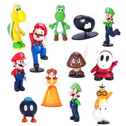Thcbme 12 Packs Mario Toys Bros Super Mary Princess, Turtle, Mushroom, Orangutan, Action Figures （ 2 Inch ）