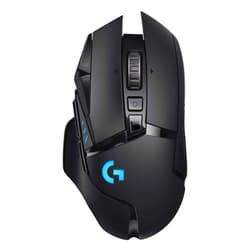 Logitech G502 Lightspeed Wireless Gaming Mouse with Hero 25K Sensor, PowerPlay Compatible, Tunable Weights and Lightsync RGB - Black