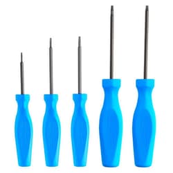 CHANNELLOCK TP-5H 5 Piece Professional Torx Screwdriver Set, Precision Machined Non-Magnetic, Made in USA, Molded Tri-Lobe Grip