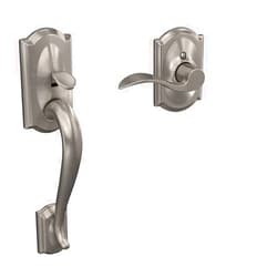 SCHLAGE FE285 619 Acc CAM RH Lower Half Handleset, Camelot Interior Trim, Satin Nickel