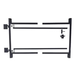 Adjust-A-Gate 2 Pack Powder Coated Steel Frame Gate Hardware Building Kit, Fits 60 in to 96 in Wide and 6 Ft High Gate Openings, Black