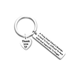 TGBJE School Librarian Gift A Truly Great School Librarian is Hard To Find Keychain Thank You Gift Librarian Christmas Gift