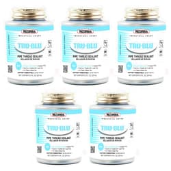 Rectorseal 31551 1/2 Pint Brush Top Tru-Blu Pipe Thread Sealant (Five Pack)
