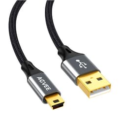 AGVEE 2 Pack 10ft USB Cable for Blue Yeti Microphones & Blue Snowball iCE Mic, Replacement Power Cord for Blue Yeti USB Microphone Blackout Edition & HyperX Quadcast, Dark Gray
