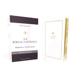 Editorial Católica,La Casa de la Biblia Biblia Católica, Regalos y Ceremonias, Piel reciclada, Rosado, Comfort Print (Biblia De America) (Spanish Edition)