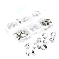 SUBANG 40 Pieces Metal Pin Backs Locking Pin Keepers Locking Clasp with Storage Case