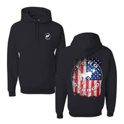 Wild Bobby US Flag Ford Bronco Cars and Trucks Front and Back Unisex Hoodie Sweatshirt