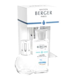 MAISON BERGER Lampe Berger Giftset - Model Bingo Clear - Home Fragrance Diffuser - Made in France - Includes Fragrance Ocean Breeze 180 milliliters - 6.08 Fluid Ounces