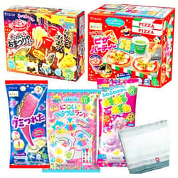 Popin' Cookin' Japanese candy Popin Cookin Assorted DIY Candy kit 5 type set with Imabari towel