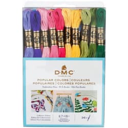 DMC 117F25-PC36 Embroidery Popular Colors Floss Pack, Colors may vary, 8.7-Yard, 36/Pack