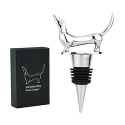 LYWUU Dachshund Wine Bottle Stopper, Dachshund Gifts, Sausage Dog Gifts, Wine Gifts Wiener Dog Doxie Gifts Birthday Gifts Christmas Gifts for Men Women Dog Lovers, with Gift Box