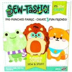 Anker Play Products Anker Play 450633/DOM Sew-Tastic Kawaii Cuties Animal Sewing Kit for Kids, Sizes Vary, 42 Pieces, Multicolor