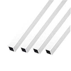 METALLIXITY Square Aluminum Tube (12mm x 12mm x 1mm x 300mm) 6Pcs, 6063 Aluminum Tubing - for Home Furnishing, Machinery