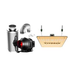 VIVOSUN Ventilation Kit 4 Inch 190 CFM Inline Fan Kit and VS1000 LED Grow Light with Samsung LM301 Diodes & Sosen Driver
