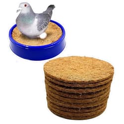Ecjiuyi 10Pcs Pigeon Nest Pads,Racing Pigeon Supplies,Coconut Fiber Bird Breeding Egg Nests Mat for Finch Chicken