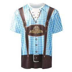 SightYoung Men St Patrick's Day Shirts,Pirate T-Shirt Men,Funny Mardi Gras Oktoberfest 3D Printed Graphic T-Shirt