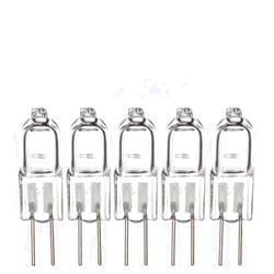 Simba Lighting Halogen G4 T3 10 Watt 120lm Bi-Pin Bulb 12 Volt A/C or D/C for Accent Lights, Under Cabinet Puck Light, Chandeliers, Track Lighting, 10W 12V 2 Pin JC Warm White 2700K Dimmable, 5-Pack
