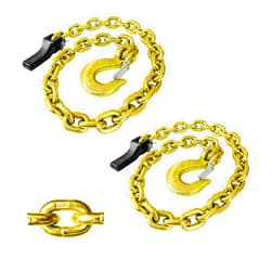YATOINTO 2-Pack Grade 80 Trailer Safety Chain 35 Inch with 5/16'' Clevis Snap Hook and Chain Retainer | 21,000 lbs Break Strength | Transport Chain for Towing