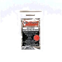 Schultz Laboratories White Diamond Metal Polish with Long Lasting Sealant, Wipe (12 Wipes) is a Cleaner and Polisher All in one. Removes Oxidation and Discoloration from Aluminum, Brass, Chrome and Many Other Metals