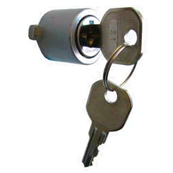 Ideal Security Key Lock Cylinder for Push-Button Storm and Screen Door Handles, Zinc