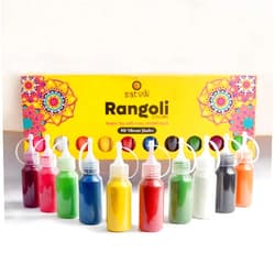 CRAFTSMAN Rangoli Color Powder Bottles – 10 Multicolor