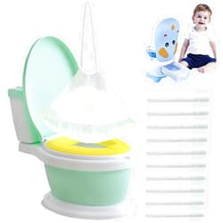 Anyumocz 100 Pack Potty Chair Liners Disposable,Drawstring Training Toilet Seat Liner Bags Cleaning Bag for Kids Toddlers Outdoors Travel