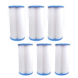 Volca Spares Type A or C 29000e/59900e Replacement Filter Cartridge for INTEX Easy Set Above Ground Pools, Compatible with Krystal Clear C1000 C1500 Pumps, Pack of 6