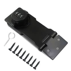 YUNZE Cabinet Password Hasp Locks, Keyless Cabinet Lock 3-Digit Password Combination Code Hasp Latch Lock, Combination Door Lock, Privacy Lock, for Small Doors, Cabinets, Barn Door, Bathroom, Outdoor, Etc