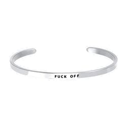 ShinyJewelry Cuff Bracelet Stainless Steel Personalized Inspirational Jewelry 3mm Wide Engraved Present for Women