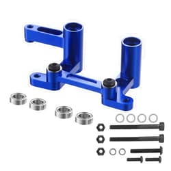 DDIRC Pro Aluminum Steering Bellcranks and Draglink Upgrade for 1/10 Traxxas 2WD Slash Rustler Bandit Replace 3743 Blue-Anodized