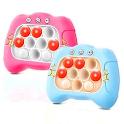 Aolgen Quick Push Game，Pop Game Fidget Toys, Fast Push Bubble Game, Handheld Puzzle Game Sensory Toys ，Light Up Push Pop Game for Kids 3-12 Girls and Boys Teens Adults Decompression