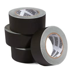 Lockport Black Gaffers Tape 2 inch x 30 Yards - 4 Pack Pro Black Gaff Tape - No Residue, Water Resistant, Non-Reflective, Easy Tear - Multipurpose