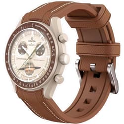 REBANDACE Strap for Omega x Swatch MoonSwatch Watch 20mm,No Gap Soft Silicone Replacement Strap for Omega X Swatch Moonswatch Speedmaster,Curved Band for Moonswatch Swatch Men Women