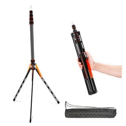 Soonpho Soopho Portable Photography Light Stand Adjustable 7ft Aluminum Light Tripod Stand with 180° Reversible Leg Reversible Portable Studio Lighting Tripod ，Maximum Height 86.5“/220cm for Flsah Softboxes