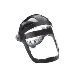 Jackson Safety QUAD500 Face Shield with Ratcheting Headgear, Clear Tint, Anti-Fog Coating, Black, 14220