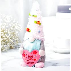 BLESOUYI Mother's Day Doll Cute Gnome Decoration for Home Office Restaurants Tabletop Decor Supplies Handmade Figurine Collectible Dolls (Love Mom)