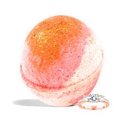 Ivy & Bauble Handmade Aromatherapy Bath Bombs with Surprise Ring Inside for Women, Fruity Scent, Made in USA, Made Without Paraben, Preservatives, Phosphate, Large 10 oz, Ring Size 8