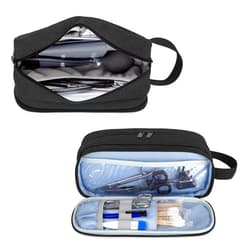 Trunab Stethoscope Carrying Case Hold 2 Stethoscopes or BP Cuffs, Compatible with 3M Littmann/MDF/ADC, Medical Case with Extra Pocket for Nurse Accessories, Essentials for Nurses, Doctors, Black