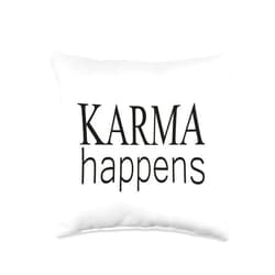 Yoga Workout Kleidung Geschenkidee Yogi Shirt Karma regelt das schon Karma Happens Yoga Slogan T-Shirt Throw Pillow
