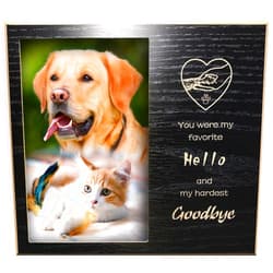 JOEZITON Pet Dog Cat Memorial Gifts for Dogs Cats, Pet Memorial Gifts, Pet Loss Sympathy Gift, Pet Memorial Picture Frame 4x6 Inch Personalized Wood