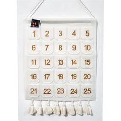 Mysu Designs Photo Advent Calendar with Pockets, Christmas Calendar Countdown, Embroider Numbers Felt Photo Advent Calendar w/ 25 Small Pockets, Advent Calendars for Kids Chocolate & Candy (Gold)
