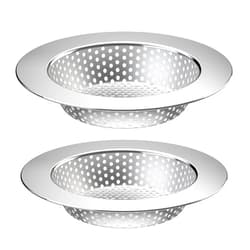 Huntonry 2PCS Kitchen Sink Drain Strainer/Catcher/Basket/Cover/Filter/Trap/Screen, Large Wide Rim 4.5