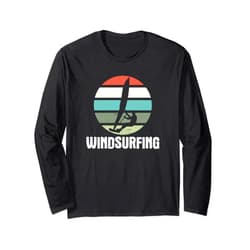 Cadeau windsurfer homme Vintage Voile Planche with Voile Long Sleeve T-Shirt