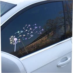 LAINLOY Dandelion Flying Flowers Sticker Decal, Die Cut Vinyl Window Sticker, Holographic Sticker for Car Truck Van SUV Laptops Tablets Notebook Water Bottles (Colorful)