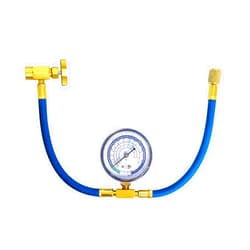 Wadoy R134a Refrigerant Charging Hose to Refrigerator, AC Recharge Hose, Can Tap with Gauge - R134a Can to R-12/R-22 port