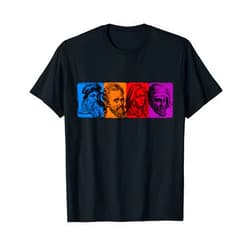 Ninja Artists Designs Ninja Artist Renaissance Michelangelo Leonardo Donatello T-Shirt