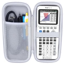 Lebakort Hard Case Compatible with Texas Instruments TI-84 Plus CE/TI-84 Plus/TI-Nspire CX II CAS/TI-Nspire CX II/TI-83 Plus/TI-89 Titanium/TI-85 / TI-86 Color Graphing Calculator (White)