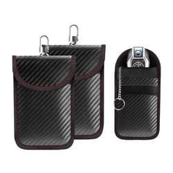 Yourkar 2PCS Car Key Faraday Pouch, RFID Signal Blocking Key Pouch, Carbon Fiber Key Faraday Bag Pocket, Car Accessories (Small)